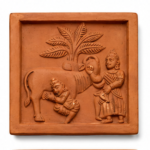 LIFE OF KRISHNA (SET OF 8) IN WITE BAGROUND X