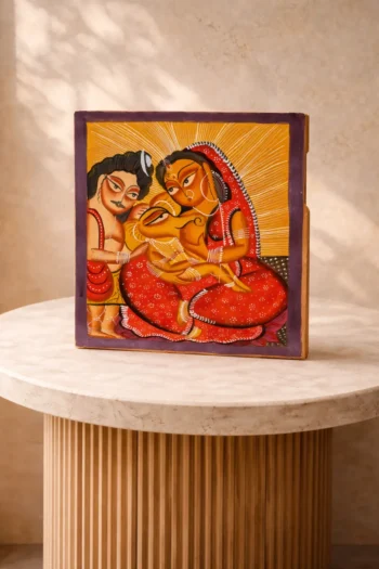 Chowkas Pot Ganesh Janani (Digital Print on Canvas) with Frame