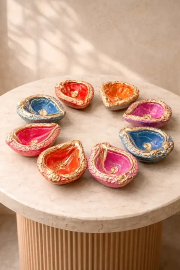 Terracotta Dipabali Diya (Set Of 10)
