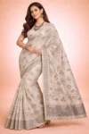 Tussar Thread Work Saree – Flower Motif
