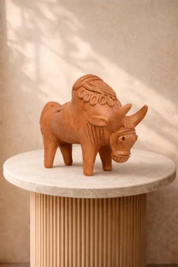 Terracotta Fighting Bull 7″