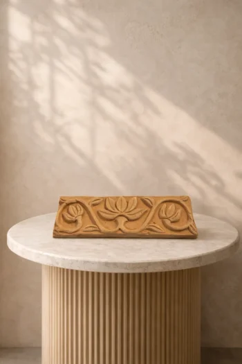 Terracotta Border Tiles 6″ x 3″ (Lotus Design)