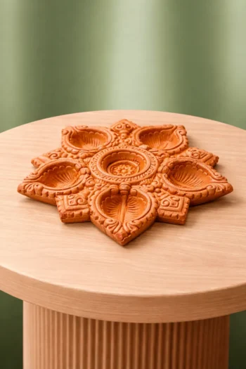 Terracotta Dipabali Diya (Set Of 2)