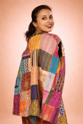 Kantha Stitch Silk Unisex Jacket