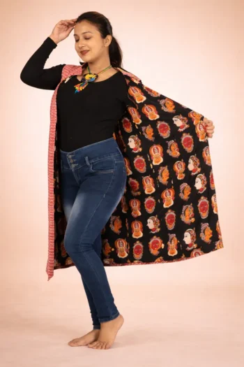 Pure Cotton Reversible Women Jacket Sleeveless