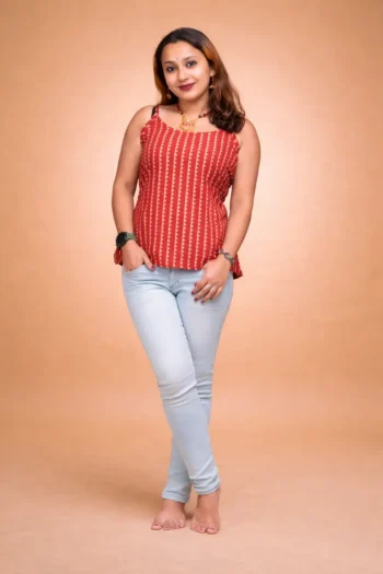 Block Printed Pure Cotton Noodles Top – 40″ M