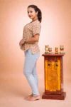 Block Printed Pure Cotton Short Top – 40″ M
