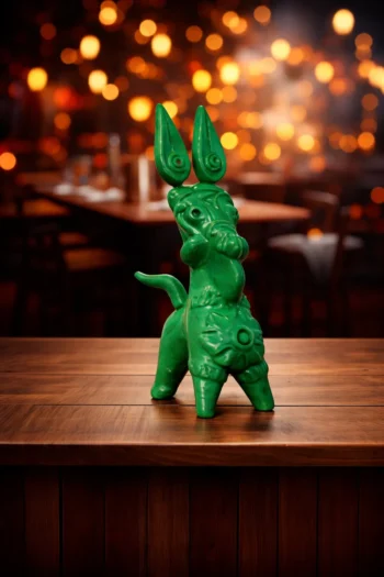 Terracotta Green Bankura Horse 6″