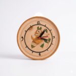 Handcrafted Terracotta Wall Clock fish-sun