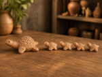 Mother Tortoise with Babies Terracotta Set
