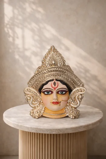 Terracotta Wall Hanging Durga Face Colorful