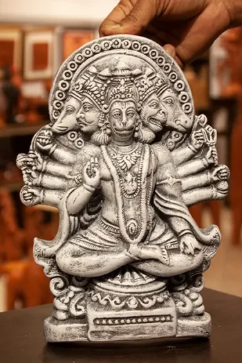 Terracotta Wall Hanging Panchmukhi Hanuman Colorful