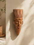 Terracotta Wall Mask Vase