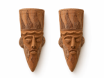 Terracotta Wall Mask Vase – Tribal Face Decorative Wall Hanging