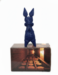 Terracotta Blue Bankura Horse 6″