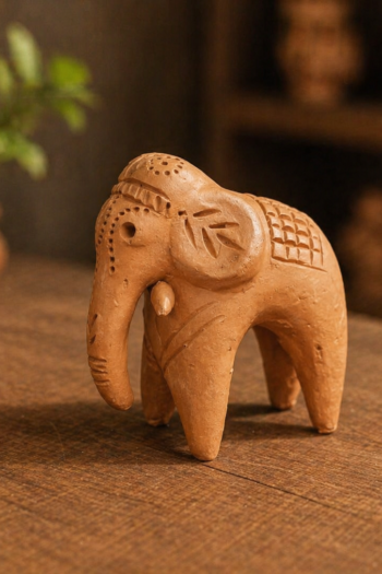 Mini Terracotta Elephant Figurine