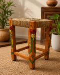 Wooden King-Queen Stool (Neem Wood)