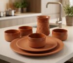 Ceramic Coated Terracotta 7 Pieces Dinner Set