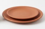 ceramic coated terracotta dinner set for one