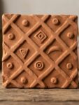 Terracotta Criss-Cross Design Wall Tiles 6" x 6"