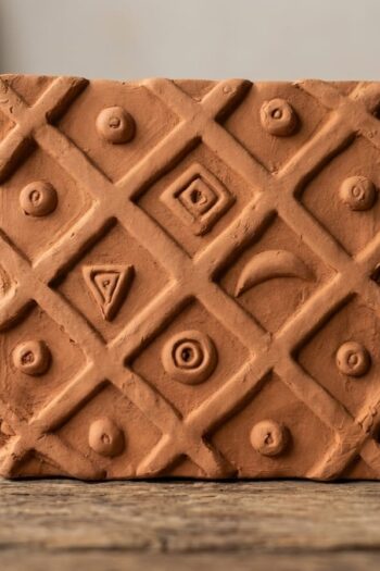 Terracotta Criss-Cross Design Wall Tiles 6" x 6"