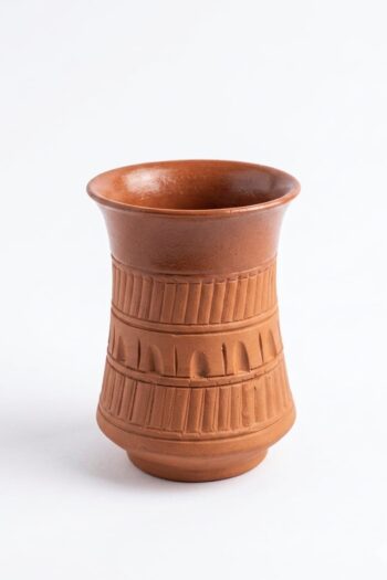 Ceramic Coated Clay Drinking Glass