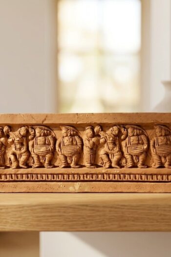 Terracotta Folk Dancing Border Tiles 8" x 3"