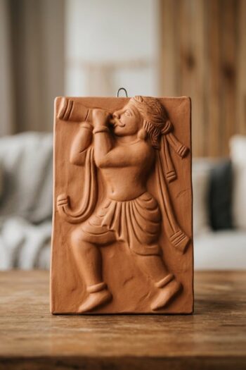 Folk Musician Series Terracotta Wall Tile 10" x 6" – (d) Sanai Player