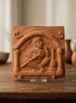 Old Man with Hookah Terracotta Wall Tile 6" x 6"