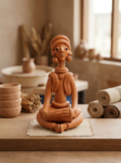 Terracotta Mugician showpice sidewase