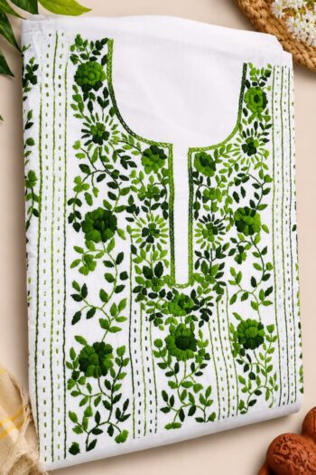 Kantha Stitch Pure Cotton Salwar Suit Piece