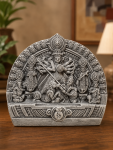 Terracotta Durga Family Showpice 8″ (Black & White)