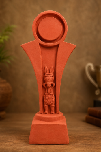 Terracotta Trophy 10" – Handmade Bengal Terracotta Award