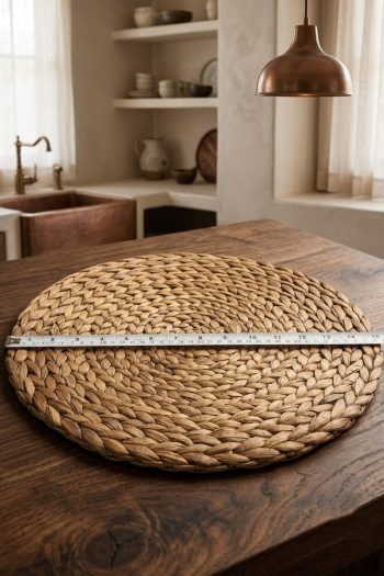 Handwoven Water Hyacinth Placemat 37 cm for Eco-Friendly Dining Table Decor