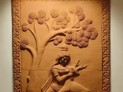 Terracotta Wall Mural of Sakuntala (Design No. 9)